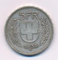 Svájc 1932B 5Fr Ag T:XF,VF patina Switzerland 1932B 5 Francs Ag C:XF,VF patina Krause KM#40