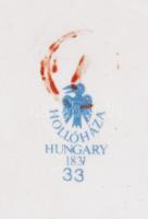 3 db-os kis porcelán tétel, közte Herendi mini váza és Hollóházi hamuzó, vegyes állapotban, 6,5 cm -...