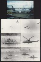 7 db repüléssel és hajózással kapcsolatos fotó, közte 1 db MALÉV, 6×9 és 8,5×12,5 cm