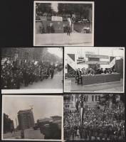 cca 1950-1980 5 db fotó a szocializmus korszakából, 9×12 cm