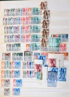 Németország, NDK, NSZK, Berlin, Saar, Szerb felülnyomások 16 lapos A4-es berakóban