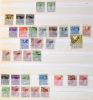 Németország, NDK, NSZK, Berlin, Saar, Szerb felülnyomások 16 lapos A4-es berakóban