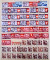 Svájc 1906-1949 Többpéldányos készlet 8 lapos közepes berakóban