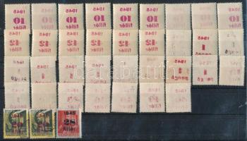 Inflációs összeállítás sok gépszínátnyomattal, stecklapon