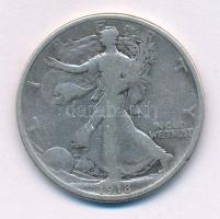 Amerikai Egyesült Államok 1918. 1/2$ Ag "Walking Liberty" T:F patina USA 1918. 1/2$ Ag "Walking Liberty" C:F patina Krause KM#142