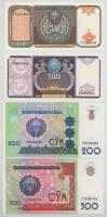 Üzbegisztán 1994. 50S + 100S + 1997. 200S + 1999. 500S T:UNC-AU Uzbekistan 1994. 50 So'm + 100 So'm + 1997. 200 So'm + 1999. 500 So'm C:UNC-AU Krause P#78, P#79, P#80, P#81