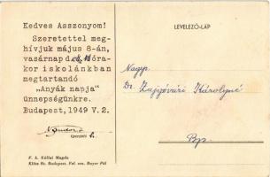 1949 Békéért, családodért, gyermekedért szavazz a Népfrontra! Magyar Nők Demokratikus Szövetsége, Ká...