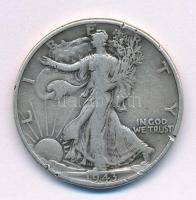Amerikai Egyesült Államok 1943. 1/2$ Ag "Walking Liberty" T:F ph., durva karcok, patina USA 1943. 1/2$ Ag "Walking Liberty" C:F edge error, hard scratches, patina Krause KM#142