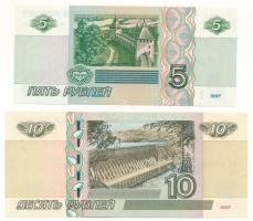 Oroszország 1997. 5R + 10R T:UNC
Russia 1997. 5 Rubel + 10 Rubel C:UNC
Krause P#267, P#268