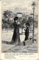 1902 'Haben Sie nicht den kleinen Kohn geseh'n?' B.K.W.I. / Judaica art postcard (kop...