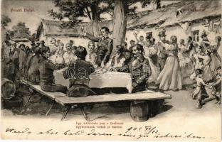 1902 Egy kálomista pap s Csokonai, egymásnak voltak jó barátai; Petőfi Dalai, Csokonai. Serie 391. /...