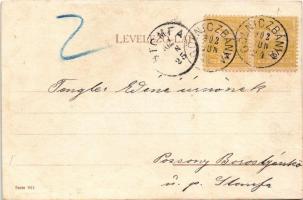 1902 Hejh Büngözsdi Bandi... Petőfi Dalai. Magyar folklór művészlap, Serie 931. / Hungarian folklore...