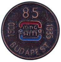 1985. "85 - MMG AM - Budapest" részben festett, egyoldalas bronz emlékérem (60mm) T:XF
