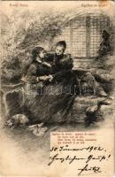 1902 Egykor és most! Petőfi Dalai. Magyar folklór művészlap, Serie 826. / Hungarian folklore art pos...