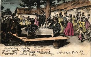 1902 Csokonai. Petőfi Dalai. Magyar folklór művészlap, Serie 931. / Hungarian folklore art postcard ...