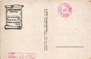 Pusztai találkozás. A Petőfi Társaság kiadványa. Petőfi Centenárium / Hungarian folklore art postcar...