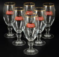 "Stella Artois" üveg söröspohárkészlet, eredeti dobozában, 6 db, 0,4 l, m: 20,5 cm