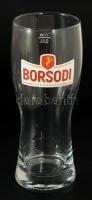 'Borsodi' üveg söröskorsó készlet, dobozban, 6 db, 0,5 l, m: 20 cm