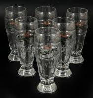 'Staropramen' üveg söröspohár készlet, eredeti dobozában, 6 db, 0,3 l, m: 18 cm