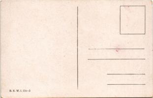 Dartl. Gentlemen playing card games, art postcard. B. K. W. I. 234-3. s: Carl Josef (EK)