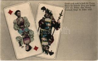 German card game art postcard. 3723. (EK)