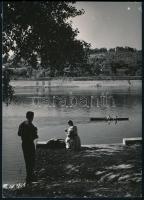Jelzés nélkül: Margitsziget, fotó, hátoldalon feliratozva, 18×13 cm