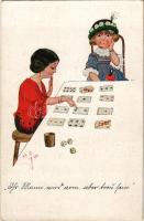 Ladies playing cards. Nr. 440. HSB. Neue Meister (EK)