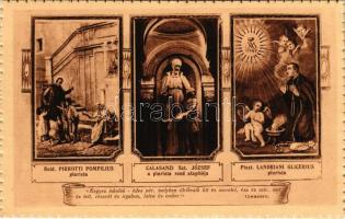 Bold. Pirrotti Pompilius piarista, Calasanzi Szent József, a piarista rend alapítója, Piszt. Landriani Glicerius piarista. Nr. 458 C / Piarist persons
