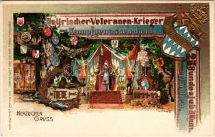München, Munich; Bayrischer-Veteranen-Krieger und Kampfgenossen-Bund. 25. Bundesjubiläum / Bavarian ...