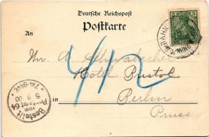 1900 Deutsche-Eisenbahn-Speisewagen-Gesellschaft. Gruss aus dem Speisewagen / German Railway Dining ...