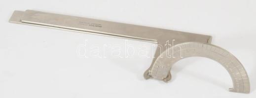Német acél szögmérő, jelzett, h: 37 cm