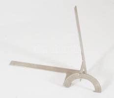 Német acél szögmérő, jelzett, h: 37 cm