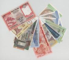 Vegyes, 11db-os bankjegytétel, benne: Kirgizisztán, Kína, Madagaszkár, Szerbia, Honduras, Bhután, Sz...