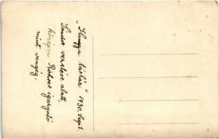 1930 Budapest X. Kőbánya (?), Hangya tárháza, csoportkép, középen Rohrer Aladár igazgató, Ceglédi út...