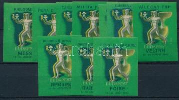 1941-1942 BNV Háborús Vásár 10 db klf nyelvű levélzáró