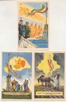 5 db RÉGI megíratlan magyar irredenta képeslap: Trianon, Országzászló, Hiszek Egy. Kiadja az Ereklyés Országzászló Nagybizottsága / 5 pre-1945 postcards: Hungarian irredenta propaganda, Hungarian flag, Treaty of Trianon