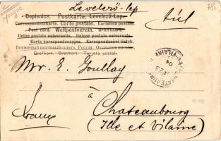 1904 Magyar mágnás (díszmagyarban) / Ungarischer Magnat / Hungarian nobleman. TCV card (ázott sarok ...