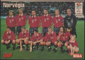 2000 Labdarúgó Európa-bajnokság csapatait ábrázoló poszterek, 3 db (Jugoszlávia / Spanyolország, Dán...