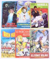 6 db képregény: Eltűnt világ, A pergamen rejtélye, Ben Hur, A Neutron-akció, Kobra, Ördög az emberben