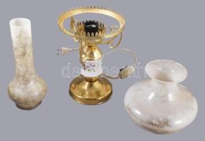 Petróleum lámpa formájú elektromos asztali lámpa, eredeti dobozában, kb 50 cm