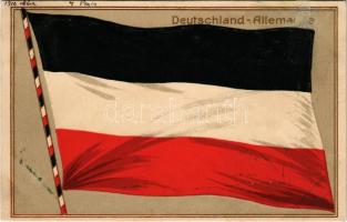 1910 Deutschland / Allemande / Germany. German flag, Emb. litho (pinhole)