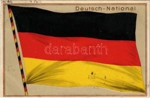1910 Deutschland, Deutsch-National / Allemande / Germany. German flag, Emb. litho (pinhole)