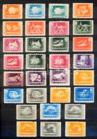 Magyar levélzáró gyűjtemény maradvány, kb 150 bélyeggel, igényes berakóban