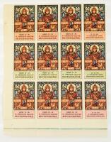 Tartalmas, nagyrészt magyar levélzáró gyűjtemény irredenta és vásári levélzárókkal, 8 lapos berakóba...