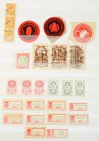 Tartalmas, nagyrészt magyar levélzáró gyűjtemény irredenta és vásári levélzárókkal, 8 lapos berakóba...