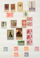 Tartalmas, nagyrészt magyar levélzáró gyűjtemény irredenta és vásári levélzárókkal, 8 lapos berakóba...