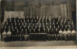 1911 Budapest, csoportkép, 'közönséges szegletvas'. Berger Rezső photo (fa)