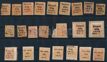 1901-1914 23 db Hírlapbélyeg Budapesti Hírlap előérvénytelenítéssel
