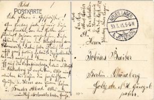 1915 Dennewitz, Gruss vom Schlachtfeld Dennewitz / Battle of Dennewitz, multi-view postcard with Ger...