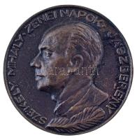 1990. "Székely Mihály Zenei Napok 1990 - Jászberény" egyoldalas, bronz emlékérem (59mm) T:AU